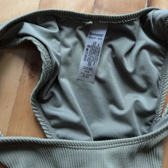 Garage Olive Ribbed Bikini Set - Picture 4 of 4